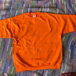 Neon Orange Hanes Crewneck